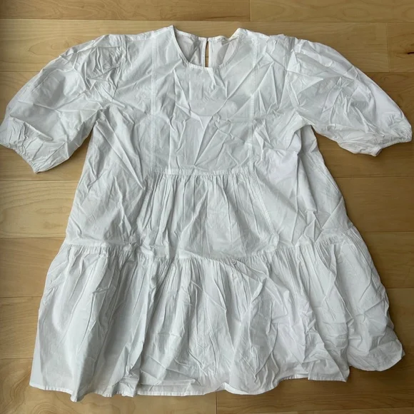 WHITE PUFFY DRESS - Picture 4 of 6